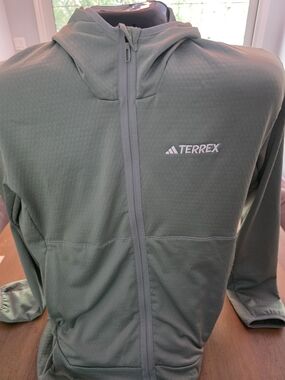 adidas Terrex Hooded Performance Jacket in Olive